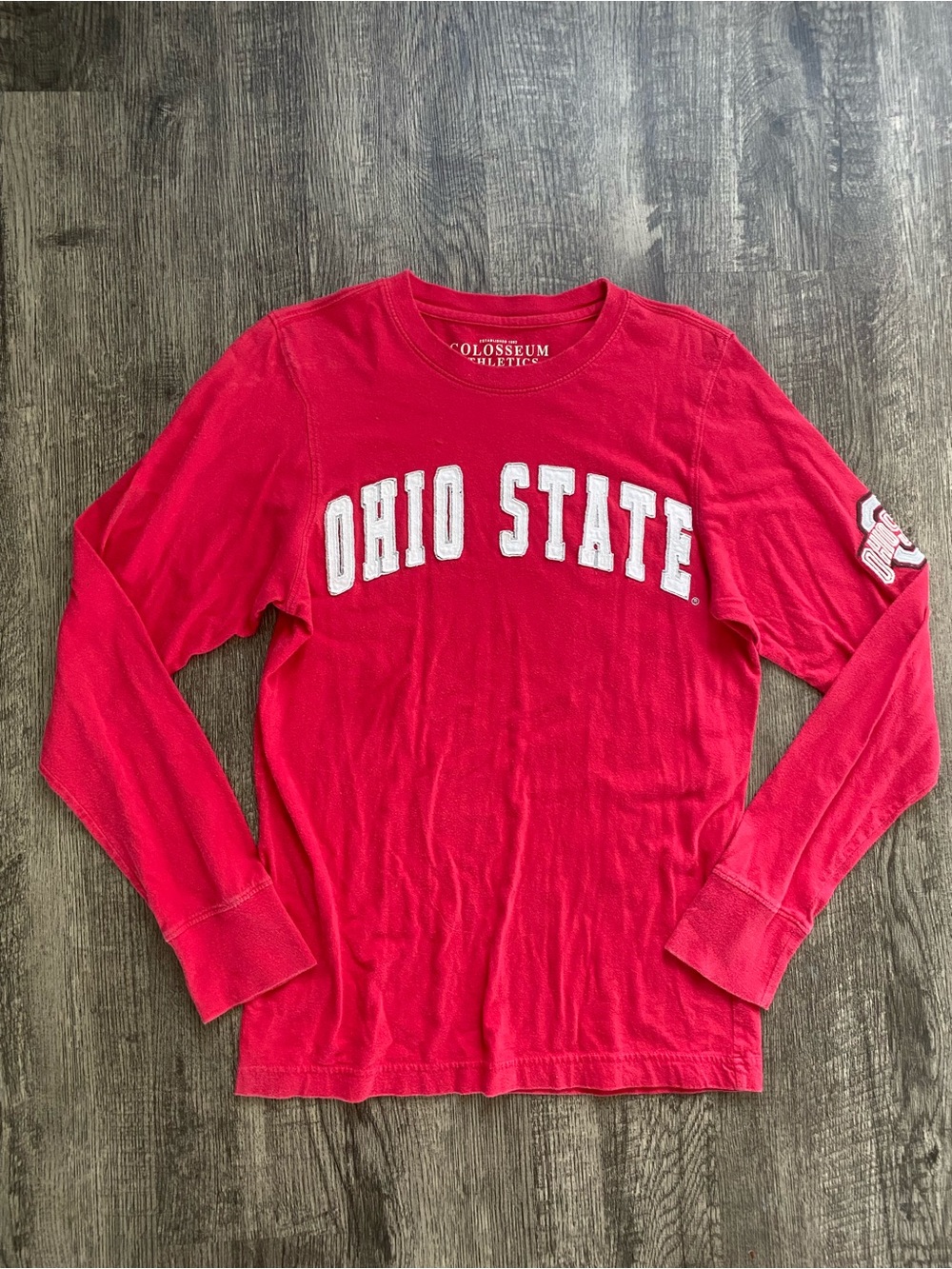 Colosseum Athletics Ohio State Buckeyes Long Sleeve T-Shirt Red Size Small NWOT